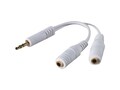 Belkin 3.5mm Audio (M) to 2x 3.5mm Audio (F) Multi Headphone Audio Splitter Adapter - White, F8V234-WHT, 433357, Adapters & Port Converters