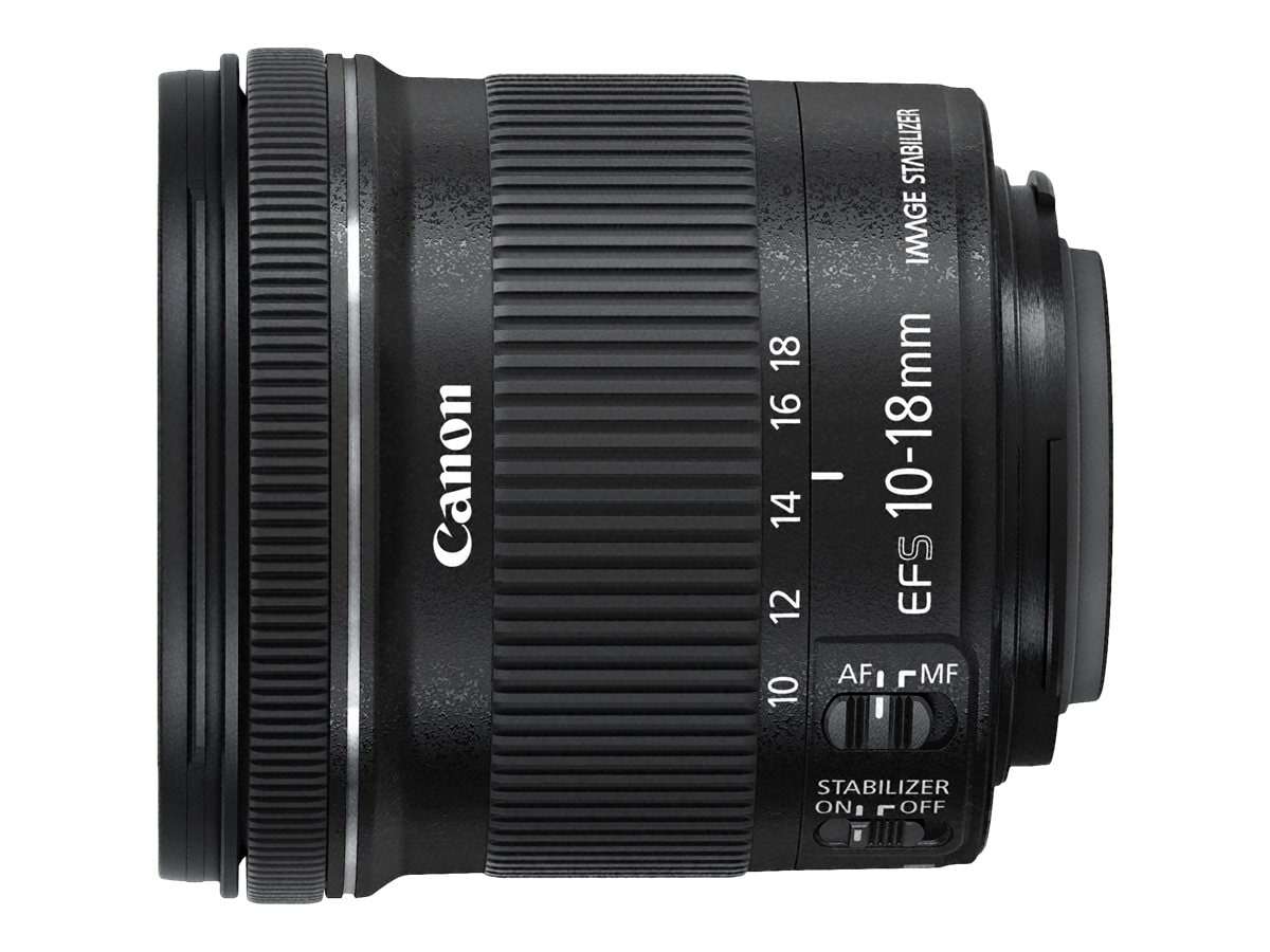 Canon - EF-S 10-18mm outlet f/4.5-5.6 IS STM Ultra-Wide Zoom Lens - Black