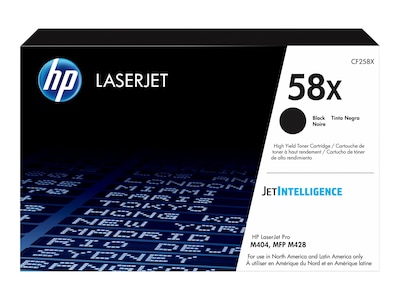 HP 58X (CF258X) High Yield Black Original LaserJet Toner Cartridge, CF258X, 37124576, Toner and Imaging Components - OEM HP 58X (CF258X) High Yield Black Original LaserJet Toner Cartridge, CF258X, 37124576, Toner and Imaging Components - OEM