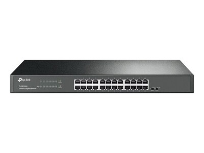 TP-LINK 24-Port 10 100 1000Mbps Gigabit 19 Rackmountable Switch, 48Gbps Capacity, TL-SG1024, 13686144, Network Switches