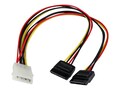 StarTech.com Internal Power Splitter Cable, (1) LP4 to (2) SATA, PYO2LP4SATA, 5182421, Cables