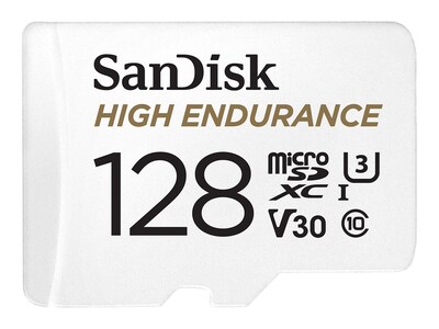 SanDisk 128GB High Endurance UHS-I microSDXC Memory Card with SD Adapter, SDSQQNR-128G-AN6IA, 37060761, Memory - Flash