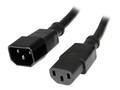 StarTech.com C14 to C13 10A 125V Computer Power Cord Extension, 2ft, PXT1002, 14049681, Power Cords