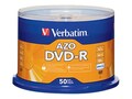 Verbatim 16x 4.7GB DVD-R Media (50-pack Spindle), 95101, 5781660, DVD Media