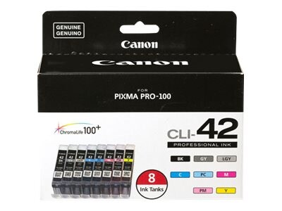 Canon CLI-42 Ink for PIXMA Pro-100, 8-Pack, 6384B007, 31877905, Ink Cartridges & Ink Refill Kits - OEM