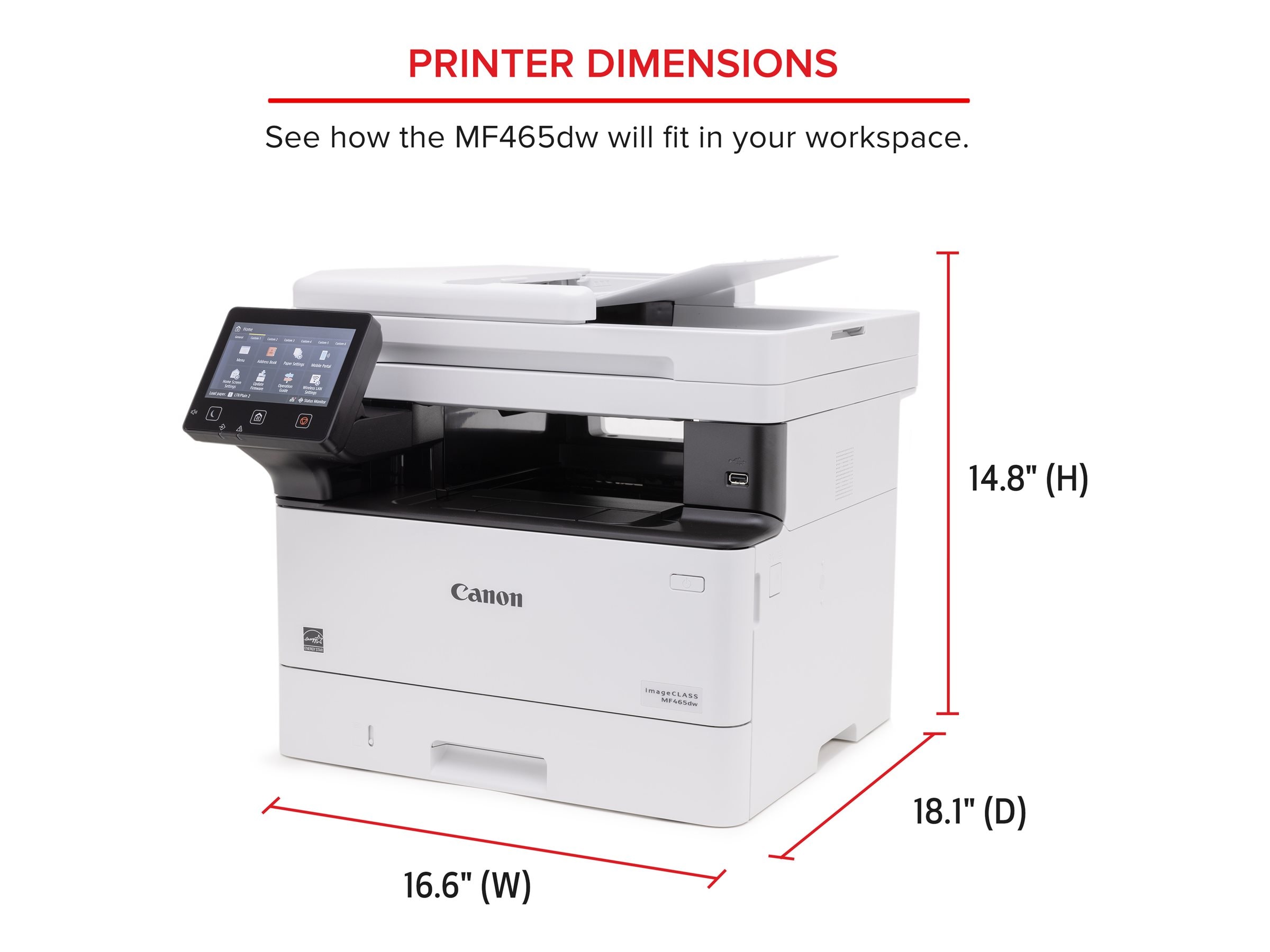 Canon imageClass MF465dw Wireless Black & White All-in-One Laser (5951C005)