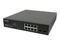 Transition 8-Port GbE PoE+ Lite Mngd Switch w 2xGb SFP, NA Power Cord, SM8TAT2SA-NA, 33609656, Network Switches