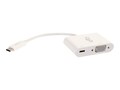 C2G USB Type C to VGA + USB Type C Charging Adapter, White, 29534, 32449478, Adapters & Port Converters