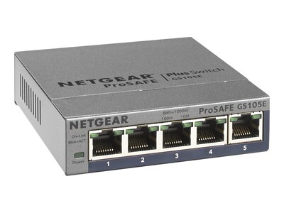Netgear ProSafe Plus 5-port GbE Switch , GS105E-200NAS, 16637727, Network Switches