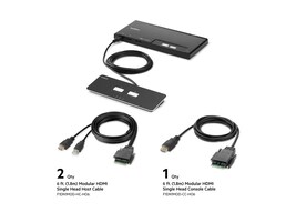 Belkin F1DN102MOD-HH-4 Main Image from Right-angle