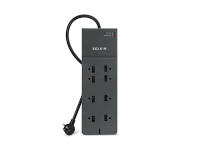 Belkin 8-Outlet 2500J Right Angle Plug Surge Protector w 8ft Cord - Gray , BE108000-08-CM, 10461003, Surge Suppressors Belkin 8-Outlet 2500J Right Angle Plug Surge Protector w 8ft Cord - Gray , BE108000-08-CM, 10461003, Surge Suppressors