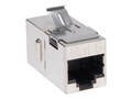 Tripp Lite Cat6 Straight-Through Shielded Modular In-line Snap-in Coupler, Silver, N235-001-SH, 14037381, Cable Accessories