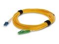 AddOn ALC to LC OS2 Duplex Fiber OFNR Riser-Rated Patch Cable, Yellow, 4m, ADD-ALC-LC-4M9SMF, 41365268, Cables