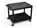 Luxor 32 x 24 x 27, Heavy-Duty 2 Shelf A V Cart, LP27-B                        , 41843190, Furniture - Miscellaneous
