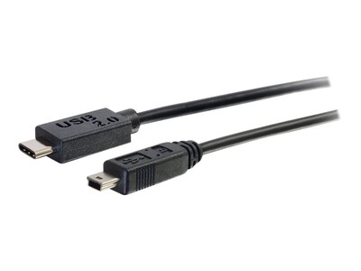 C2G USB 2.0 Type C to USB Mini-B M M Cable, Black, 6ft, 28855, 25616522, Cables