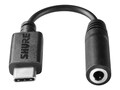 Shure USB-C to TRS Audio Adapter Dongle, AMXWX-USBC-3.5MM              , 41920462, Adapters & Port Converters