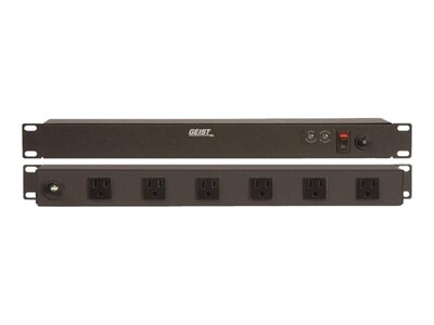 Vertiv Basic Surge-Protected 1U PDU 1.4kW 120V 15A, 5-15P Input, (6) 5-15R Outlets, 29424, 36022480, Power Distribution Units