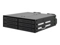 Icy Dock ToughArmor MB118VP-B 6-Bay 2.5 U.2 U.3 NVMe SSD 7mm PCIe 4.0 Enclosure for External 5.25 Drive Bay, MB118VP-B                     , 41839249, Hard Drive Enclosures - Multiple