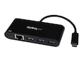 StarTech.com 3 Port USB 3.0 Type-A 5Gbps USB C Hub with Gigabit Ethernet & 60W PD Passthrough, HB30C3AGEPD, 33906941, USB & Firewire Hubs