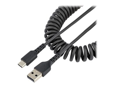 StarTech.com USB 2.0 Type A to USB-C Coiled Heavy Duty Fast Charge & Sync Cable, 1m, R2ACC-1M-USB-CABLE, 41385240, Cables StarTech.com USB 2.0 Type A to USB-C Coiled Heavy Duty Fast Charge & Sync Cable, 1m, R2ACC-1M-USB-CABLE, 41385240, Cables