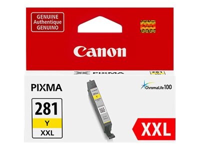 Canon CLI-281 XXL Ink Tank, Yellow, 1982C001, 34535206, Ink Cartridges & Ink Refill Kits - OEM