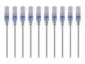 Monoprice CAT6A 30AWG 550MHz UTP 10G SlimRun Snagless Pure Bare Copper Patch Cable, Gray, 5ft, 10-Pack, 15159, 41899086, Cables
