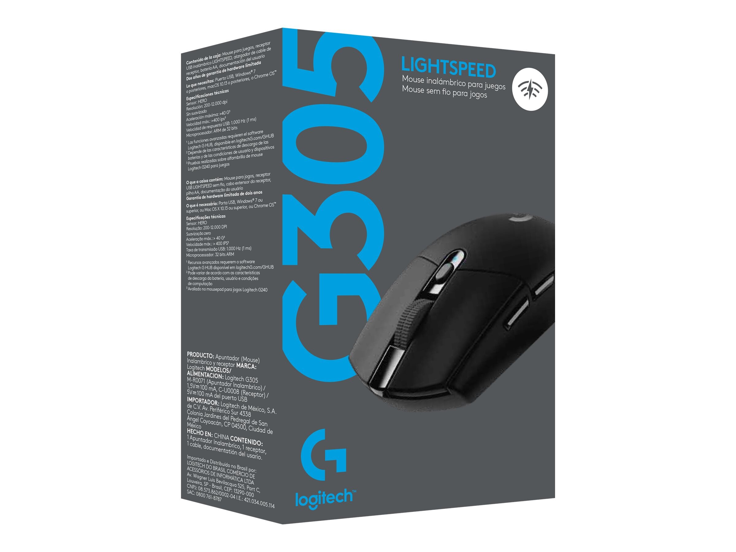 Logitech G305 Wireless Mouse, Black