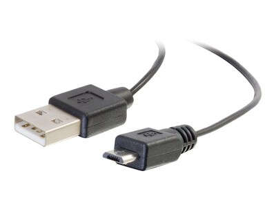 C2G USB Type A to Micro-B M M Charging Cable, Black, 18, 27053, 31084294, Cables