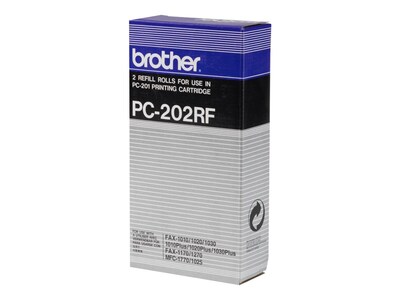 Brother 2-Refill Ribbon Rolls, PC202RF, 107827, Paper, Labels & Other Print Media Brother 2-Refill Ribbon Rolls, PC202RF, 107827, Paper, Labels & Other Print Media