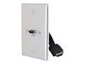 C2G Single-Gang Wall Plate w  HDMI Pigtail, Aluminum, 39870, 35130577, Premise Wiring Equipment