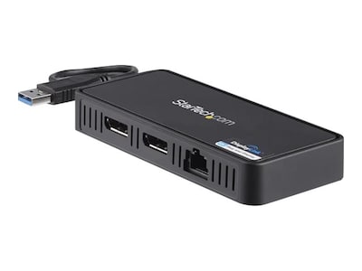 StarTech.com Dual Monitor USB 3.0 Type-A DisplayPort 4K 60Hz & GbE Mini Dock Docking Station, USBA2DPGB, 34708525, Docking Stations & Port Replicators StarTech.com Dual Monitor USB 3.0 Type-A DisplayPort 4K 60Hz & GbE Mini Dock Docking Station, USBA2DPGB, 34708525, Docking Stations & Port Replicators