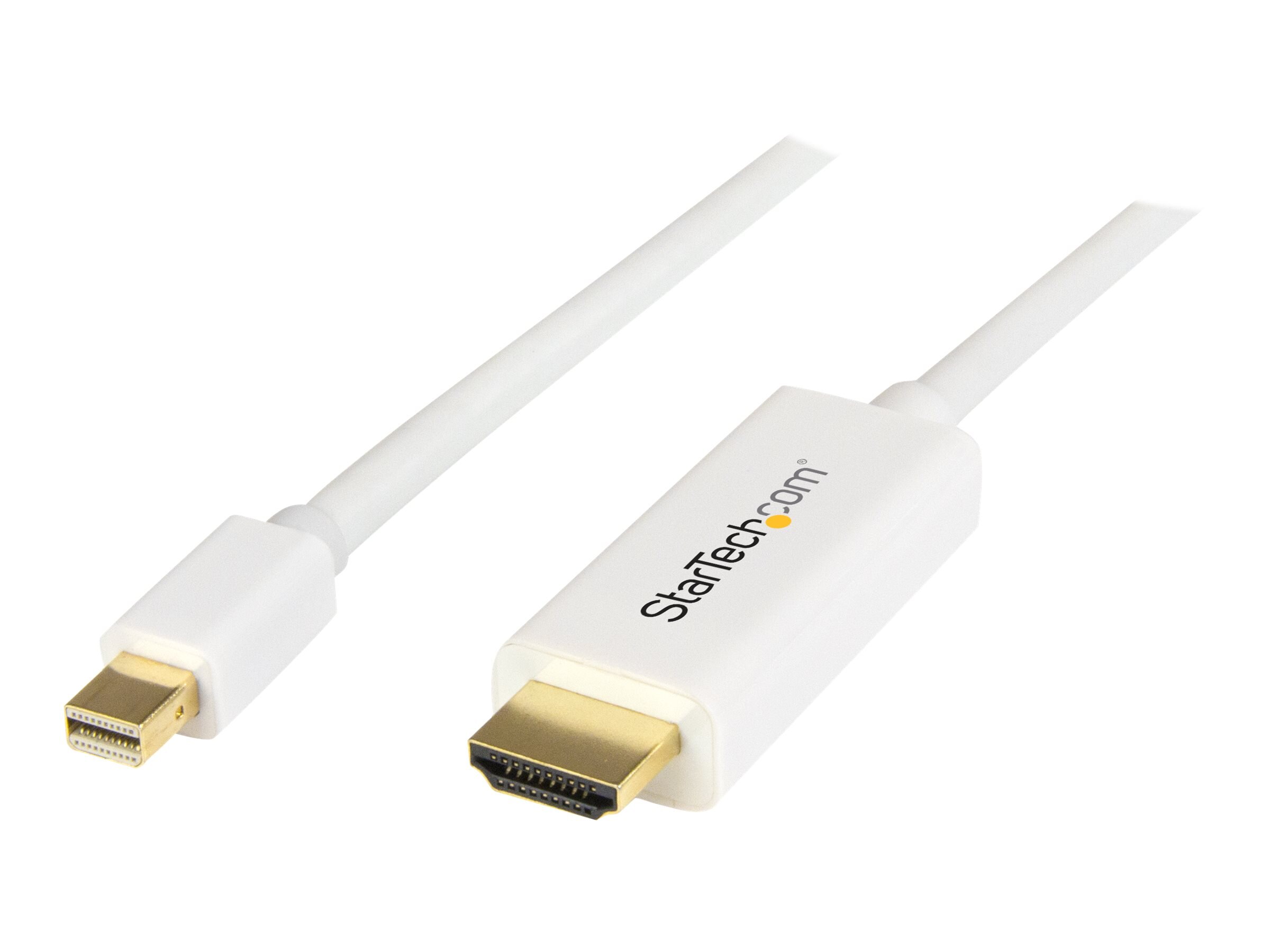 Adaptateur Mini DisplayPort HDMI 4K Câble Mini DP/Thunderbolt vers HDMI  Support Résolution 4Kx2K HDTV pour MacBook Air/Pro