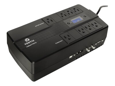 Vertiv PST5 660VA 400W Offline UPS w  RJ45 Surge Protection, 5-15P Input, (8) 5-15R Outlets (PST5-660MT120), PST5-660MT120, 35389781, Battery Backup/UPS