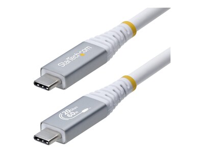 StarTech.com 20Gbps 60W PD 4K 120Hz USB4 USB-IF Certified USB-C Cable, White, 10ft, CC10FT20GUSB4CXW              , 42108657, Cables
