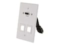 C2G HDMI Pass Through Single Gang Wall Plate with (2) Keystones, White, 60161, 32668443, Premise Wiring Equipment C2G HDMI Pass Through Single Gang Wall Plate with (2) Keystones, White, 60161, 32668443, Premise Wiring Equipment