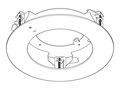 Verkada Four-Camera Multisensor Recessed Ceiling Mount, ACC-MNT-HREC-1                , 42115655, Mounting Hardware - Miscellaneous