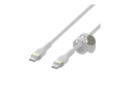 Belkin Boost Charge Pro Flex 60W USB-C to USB-C M M Silicone Braided Cable, 480Mbps, White, 2m, CAB011BT2MWH, 41341911, Cables Belkin Boost Charge Pro Flex 60W USB-C to USB-C M M Silicone Braided Cable, 480Mbps, White, 2m, CAB011BT2MWH, 41341911, Cables