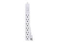 CyberPower Power Strip (6) Outlets 2ft Cord, White (2-pack), MP1044NN, 32398172, Power Strips