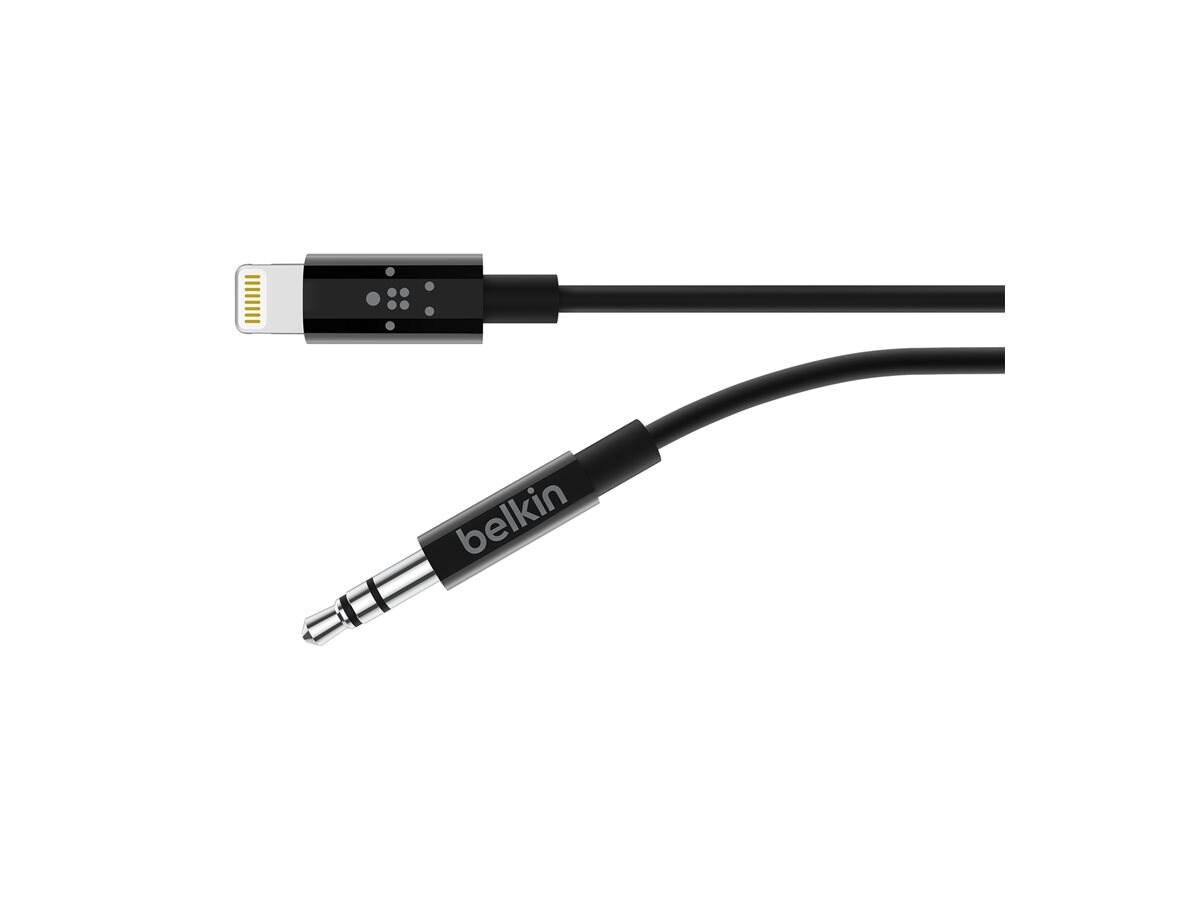 Belkin 3.5 mm Audio Cable With Lightning Connector, Black