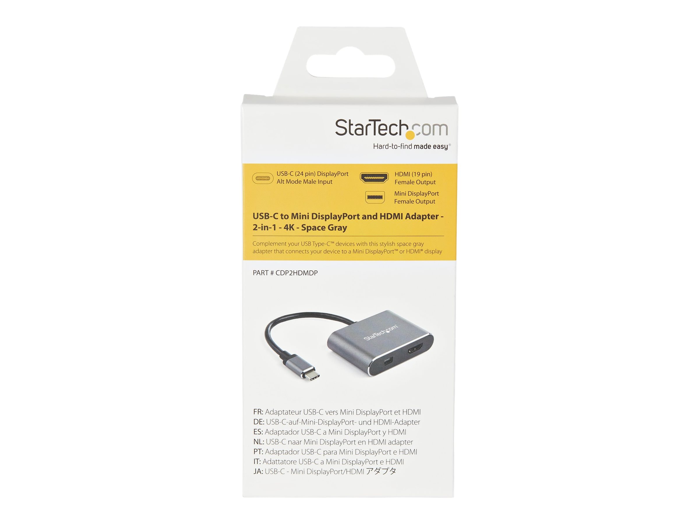 StarTech.com Adaptateur USB C vers HDMI - Vidéo 4K 60Hz, HDR10