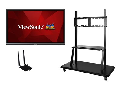 ViewSonic 65 ViewBoard 4K Ultra HD Interactive Flat Panel with AC Adapter and Cart Bundle, IFP6550-E2, 36339858, Monitors - Large Format - Touchscreen