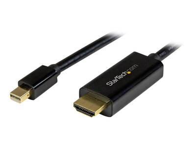 StarTech.com Mini DisplayPort to HDMI M M Converter Cable, Black, 2m, MDP2HDMM2MB, 19964897, Cables