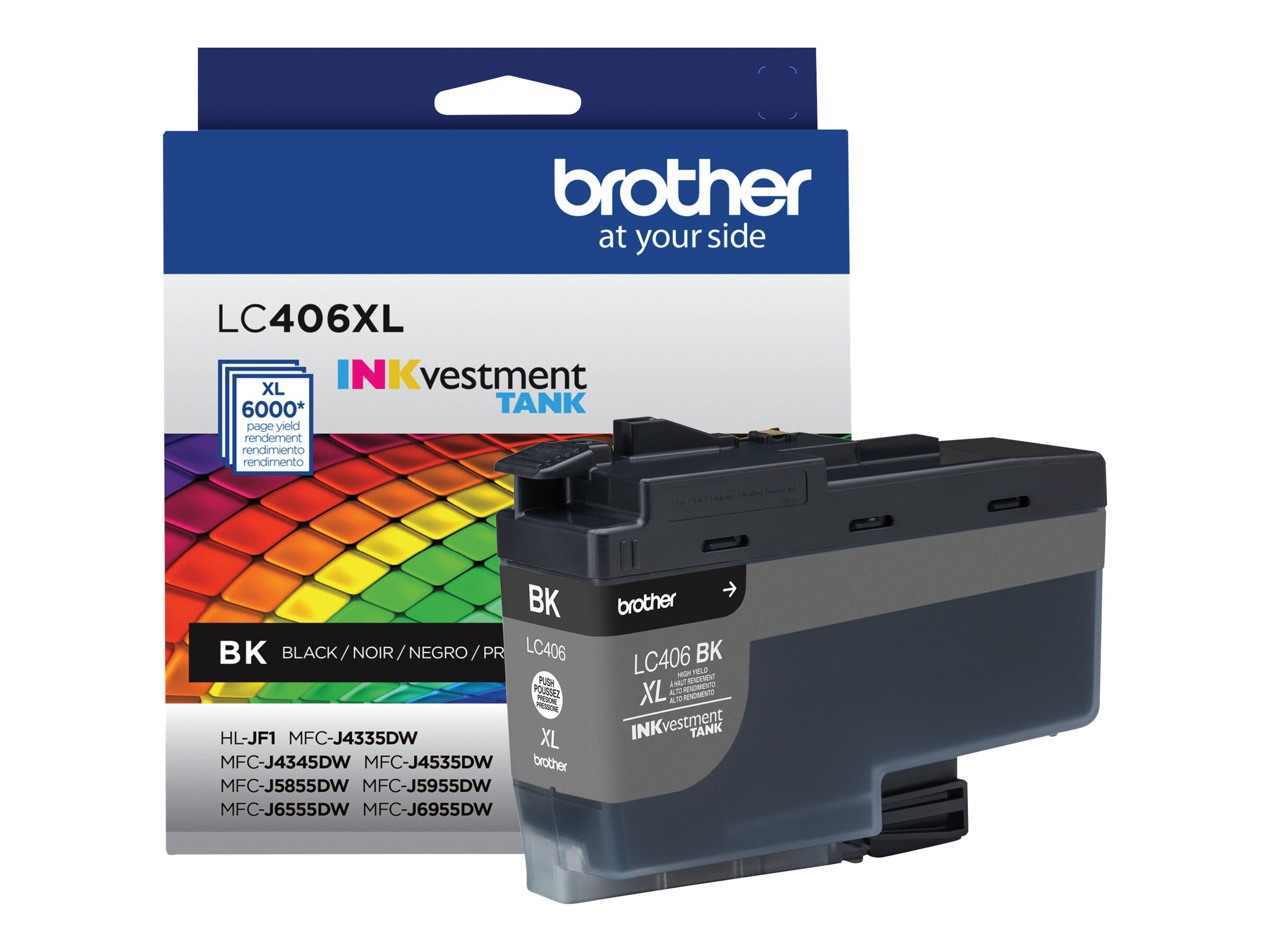 Brother Black INKvestment Tank LC406XL High Yield Original Ink (LC406XLBKS)