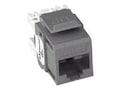 Leviton Cat6 QuickPort Snap-In Connector, Black, 61110-RE6, 11620344, Premise Wiring Equipment