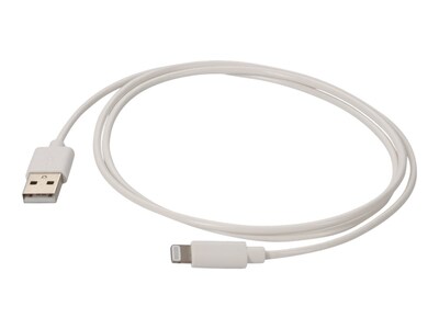 AddOn Apple Compatible USB 2.0 (A) Male to Lightning Male Cable, White, 1m, MD818AM/A-AO, 41247935, Cables