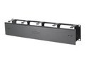 Hubbell CABLE MANAGEMENT HORIZONTAL 2U, 3EXT, W  COVER, HS23C, 41773720, Rack Cable Management