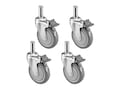 Uline Polyurethane Casters Wire Shelving Units - Set 4, H-1205WH-C , 42154045, Rack Mount Accessories Uline Polyurethane Casters Wire Shelving Units - Set 4, H-1205WH-C , 42154045, Rack Mount Accessories