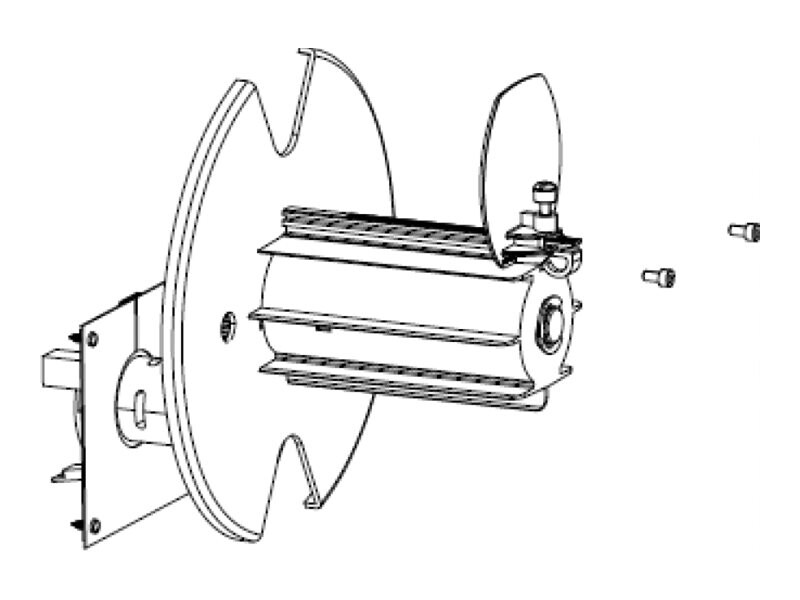 Zebra Media Kit Rewind Spindle w Motor & PCB for ZT410 (P1058930058)
