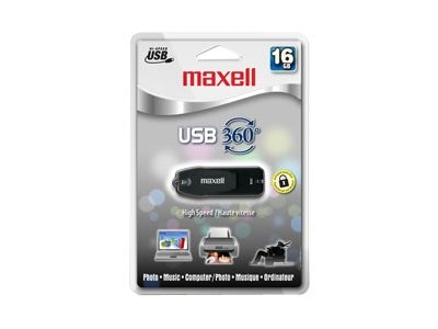 Maxell 503203 USB 360 16GB Flash Drive New Misc 