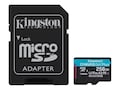 Kingston 256GB Canvas Go! Plus UHS-I microSDXC Memory Card with SD Adapter , SDCG3/256GB, 38196846, Memory - Flash